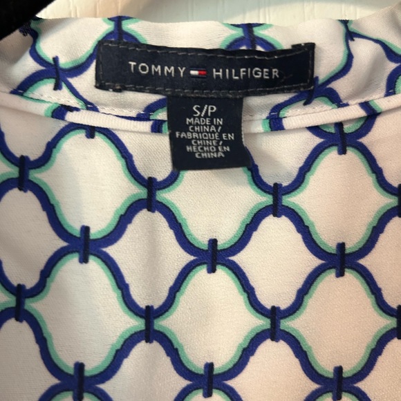 Tommy Hilfiger button up with tie in the front blouse. Size Small - Picture 5 of 6